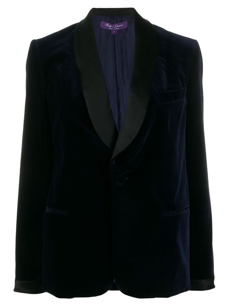 Ralph Lauren Collection contrast single-breasted blazer - Blue