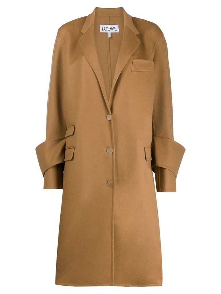 Loewe cuff detail coat - NEUTRALS