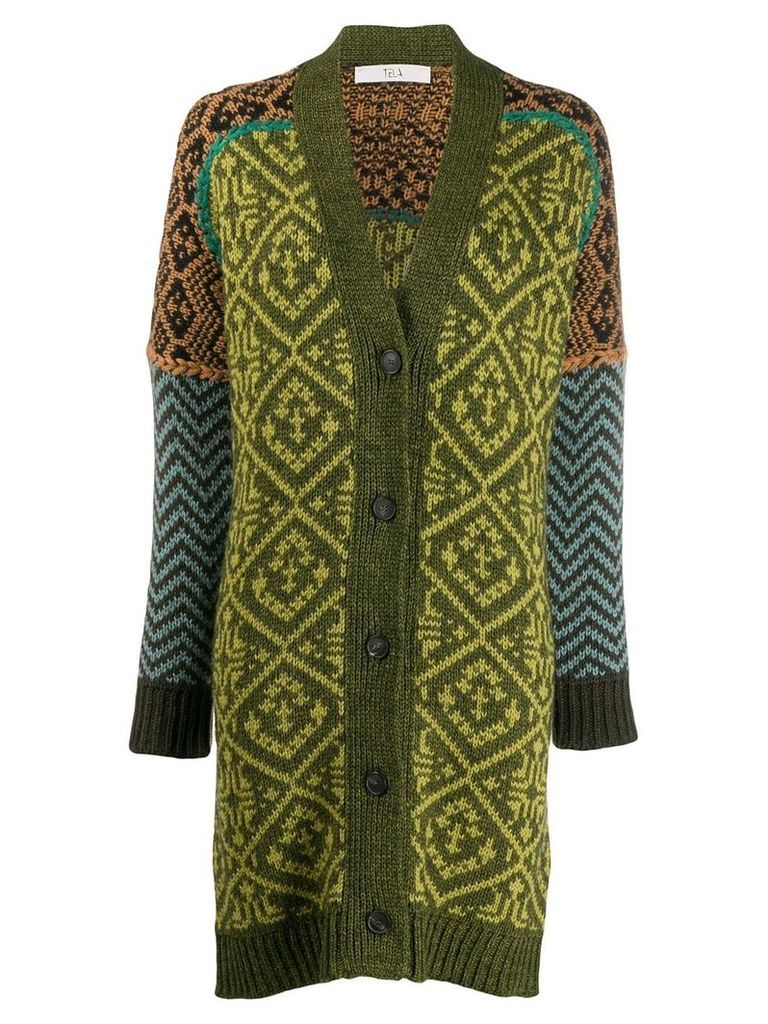 Tela colourful knit cardigan - Green