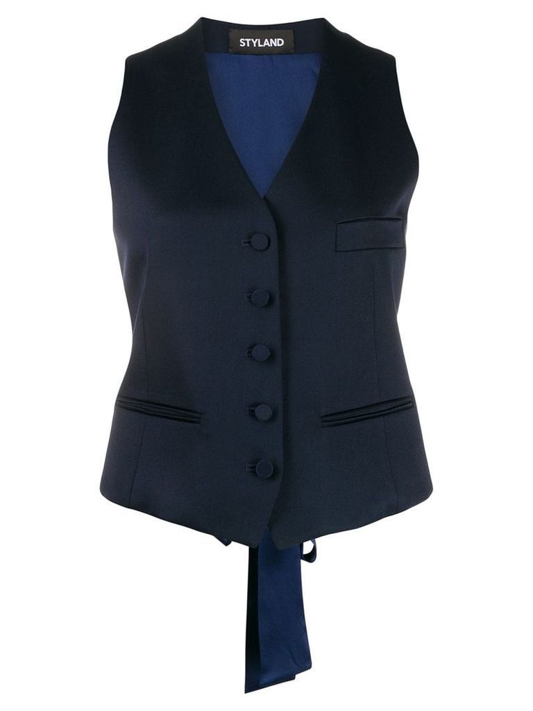 Styland button-up waistcoat - Blue