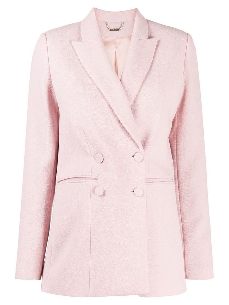 Styland double breasted peaked lapel blazer - PINK