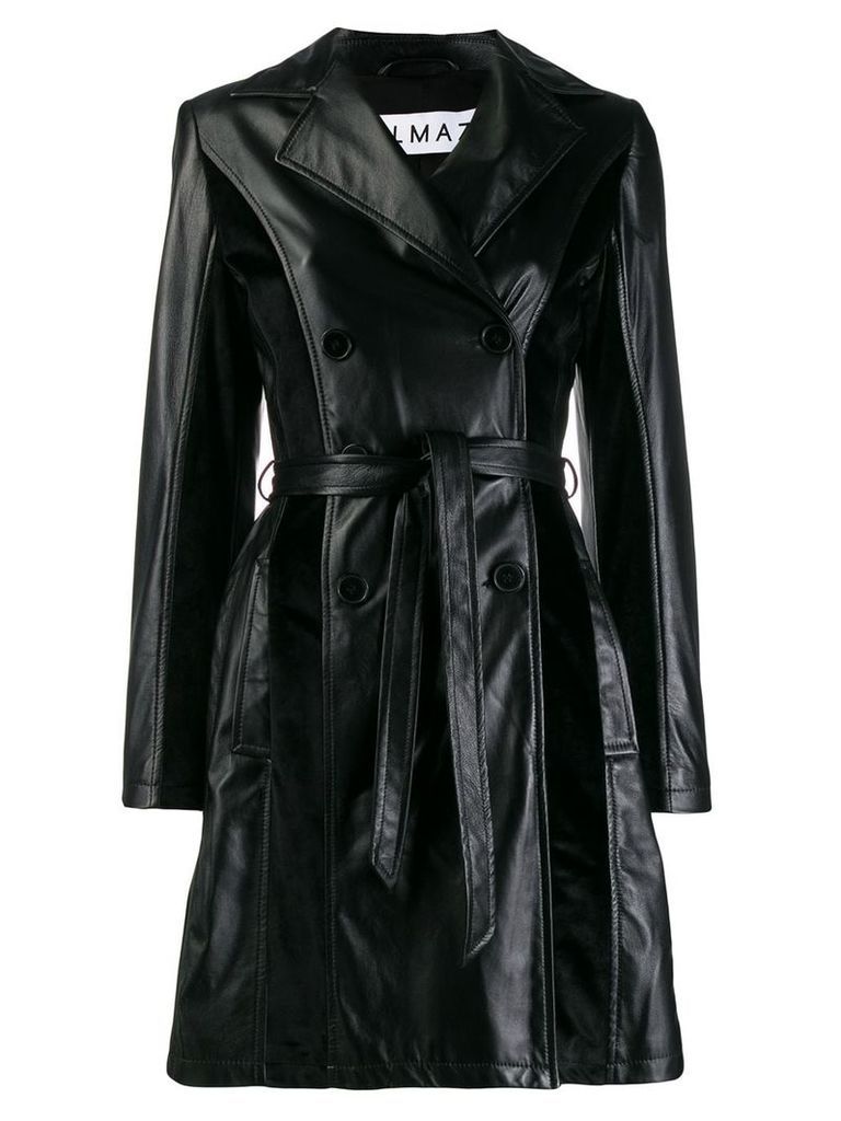 Almaz leather trench coat - Black