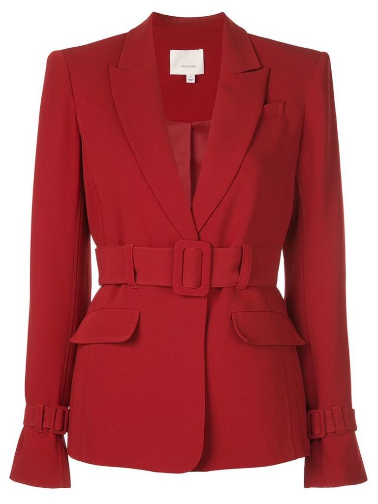 Cinq A Sept single-breasted belted blazer - Red