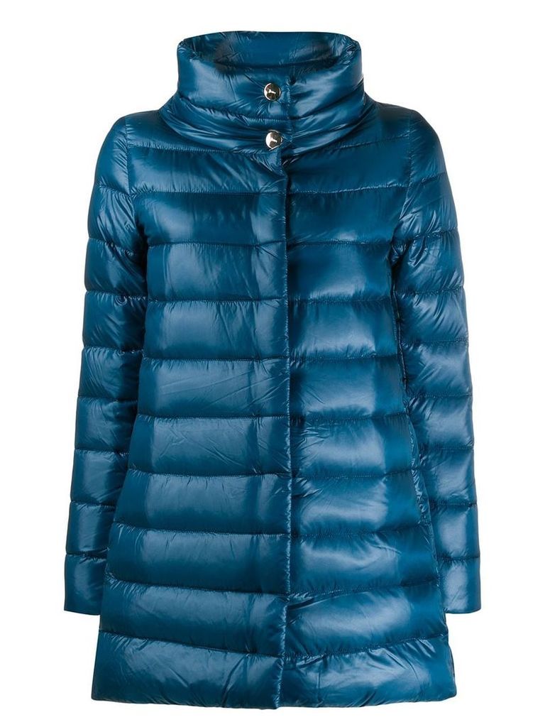 Herno high collar padded coat - Blue