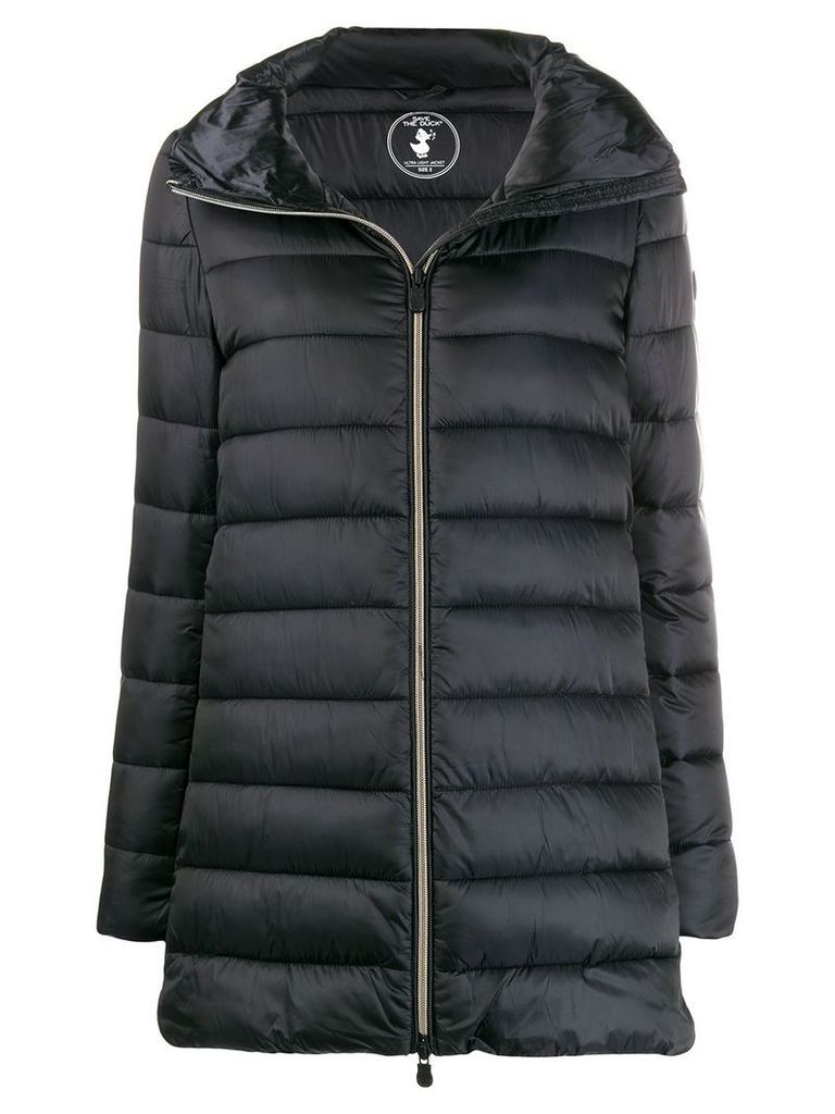 Save The Duck zip-front padded coat - Black