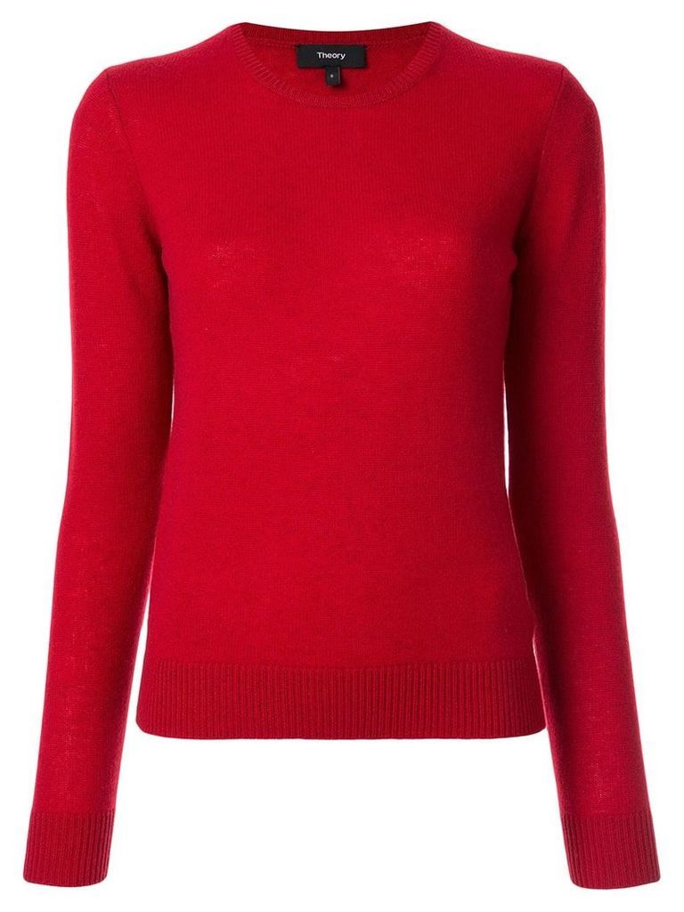 Theory round neck jumper - Red