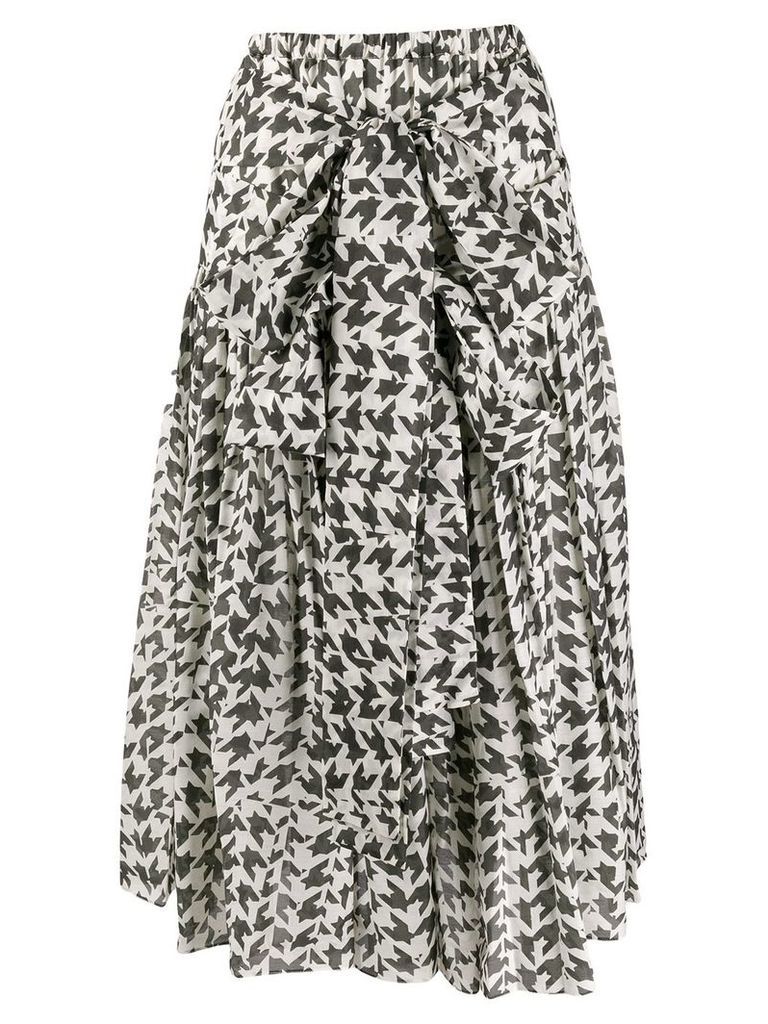 Sara Lanzi front knotted skirt - Grey