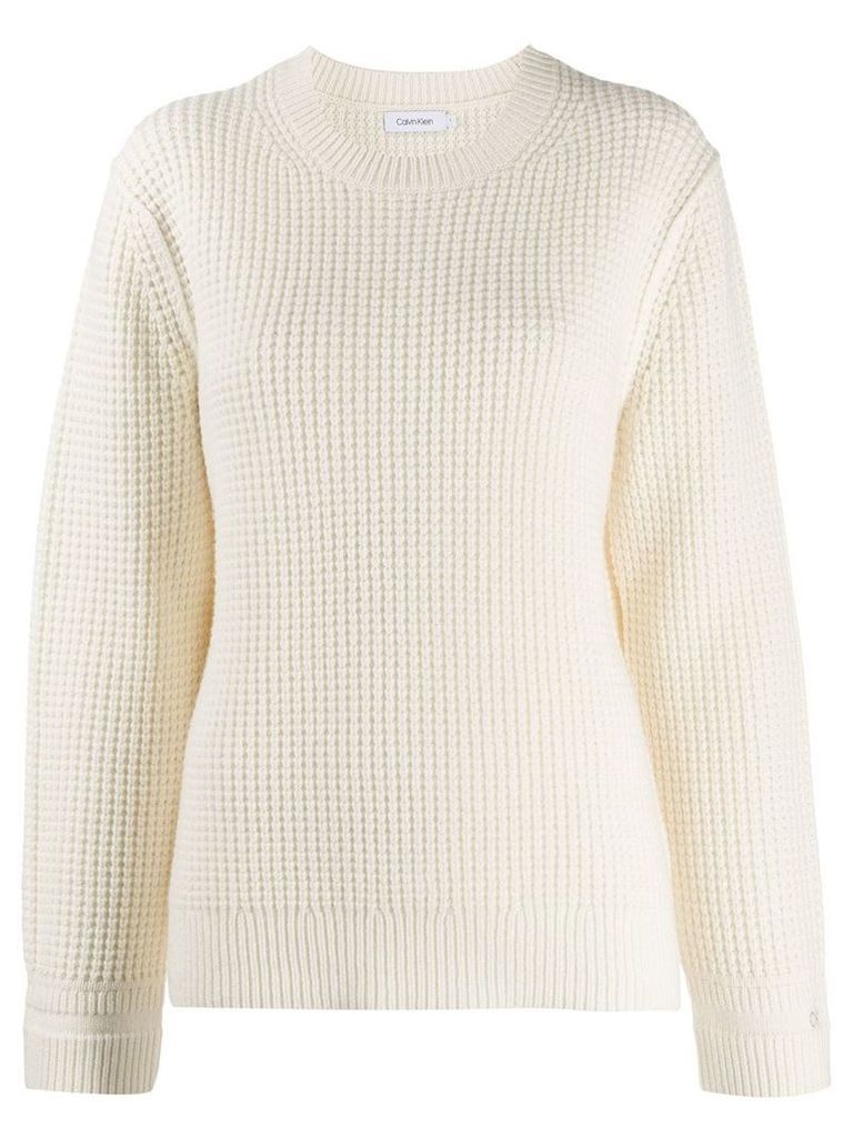 Calvin Klein chunky knit jumper - NEUTRALS