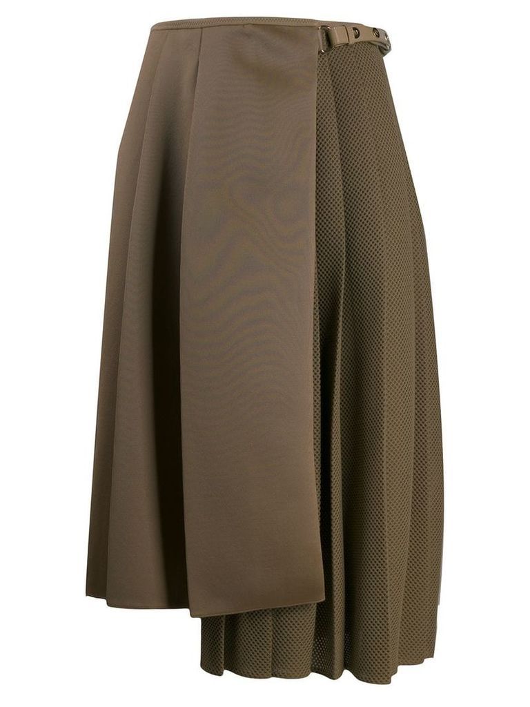 Fendi pleated wrap skirt - Brown