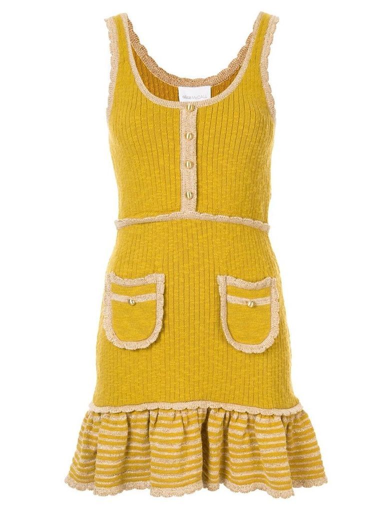 Alice McCall Heaven ribbed knit dress - Yellow