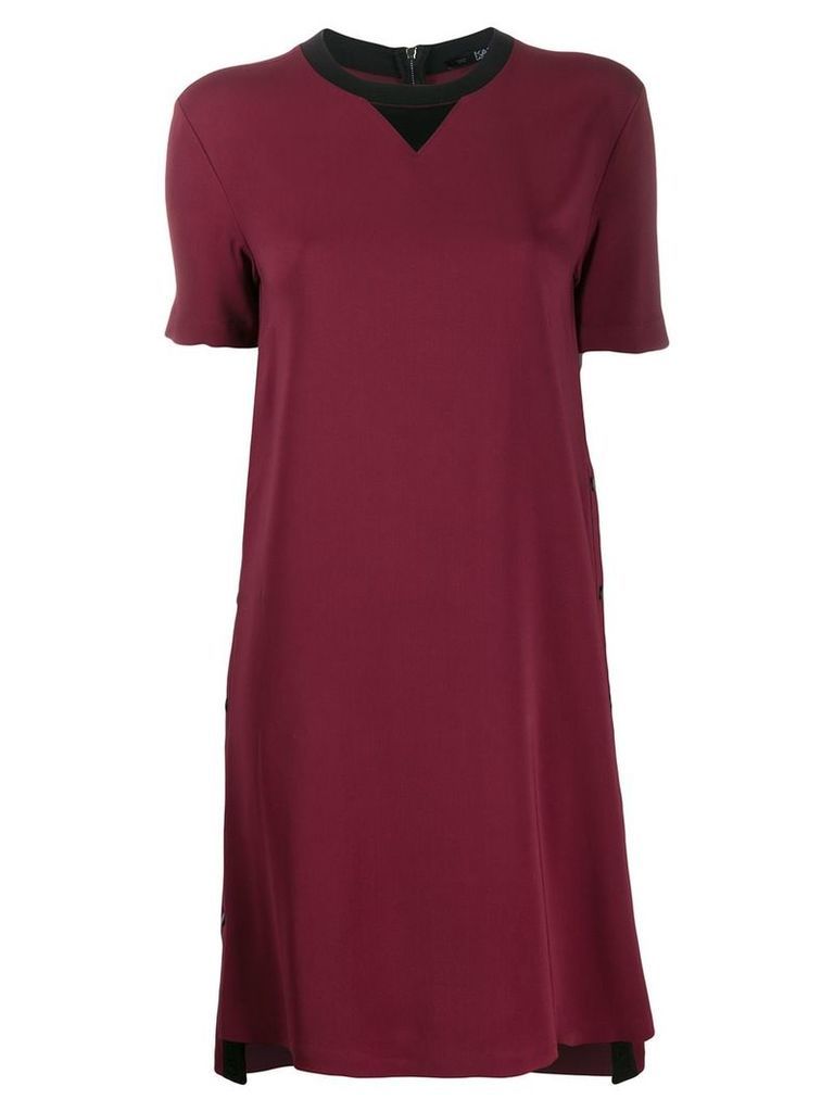 Karl Lagerfeld two-tone shift dress - Red
