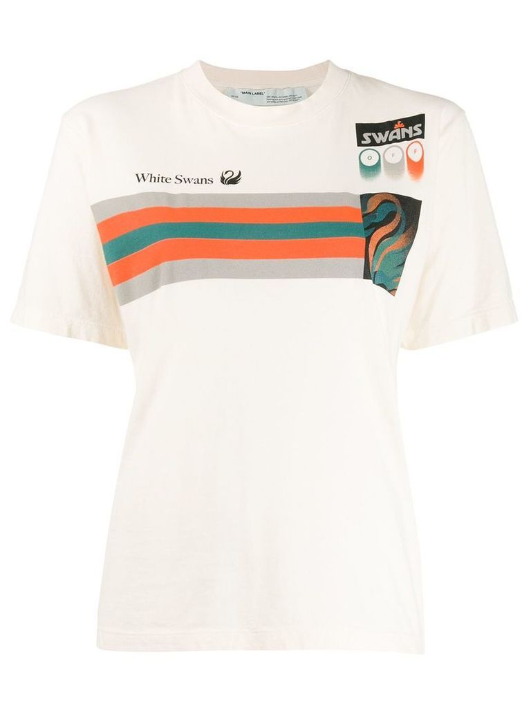 Off-White 'White Swan' patchwork T-shirt
