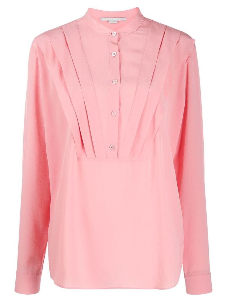 Stella McCartney tuck-detail long-sleeve blouse - PINK