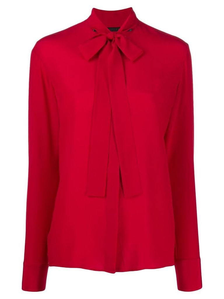 Haider Ackermann long-sleeved bow tie blouse - Red