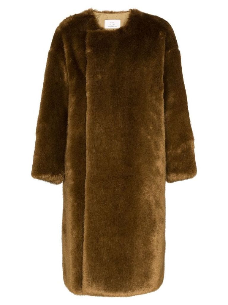 Hyke faux fur reversible coat - Brown