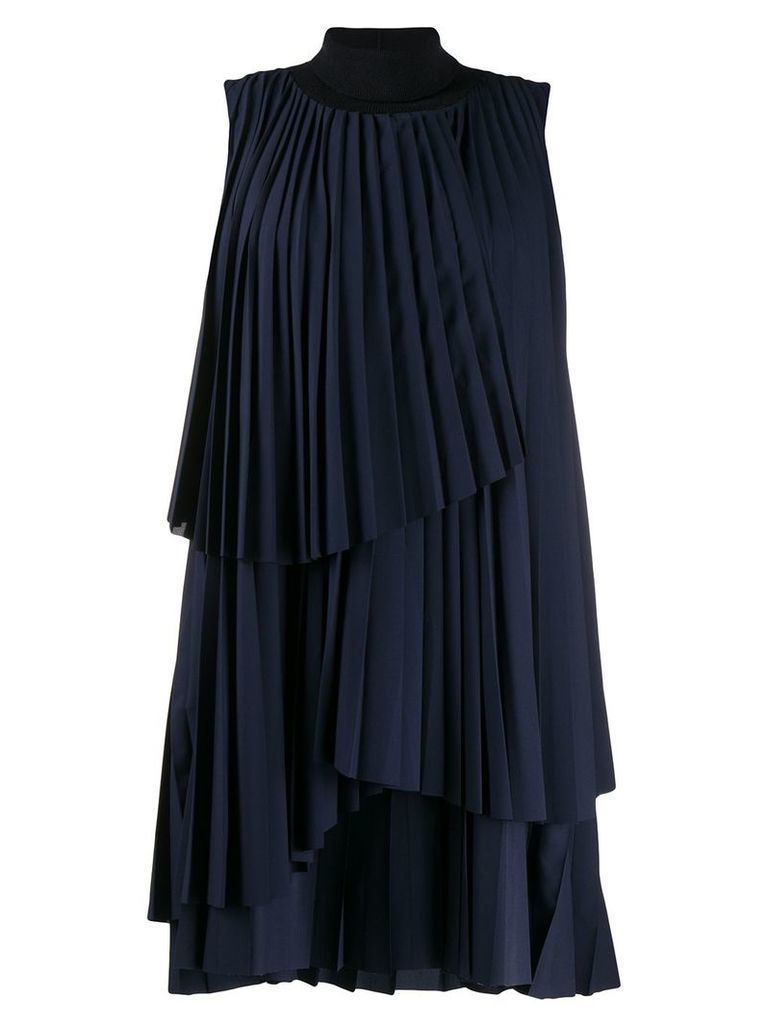 Fabiana Filippi pleated mini dress - Blue