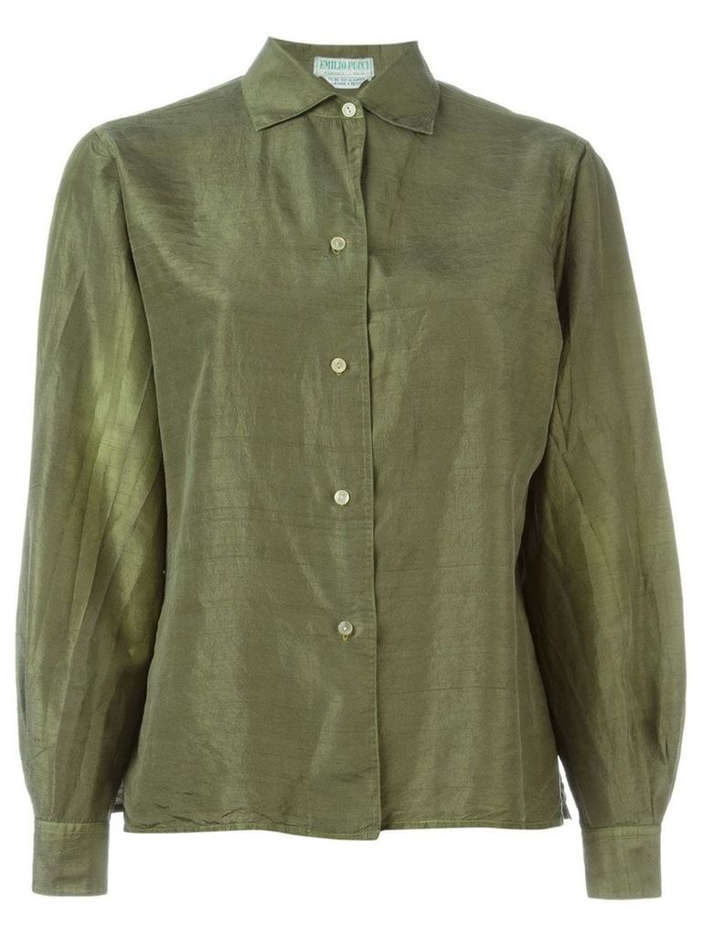 Emilio Pucci Pre-Owned satin shirt - Green