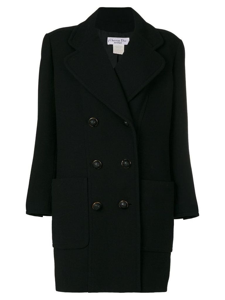 Christian Dior Pre-Owned double breasted coat - Black