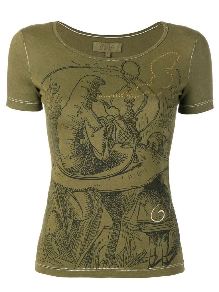 Romeo Gigli Pre-Owned embellished print T-shirt - Green