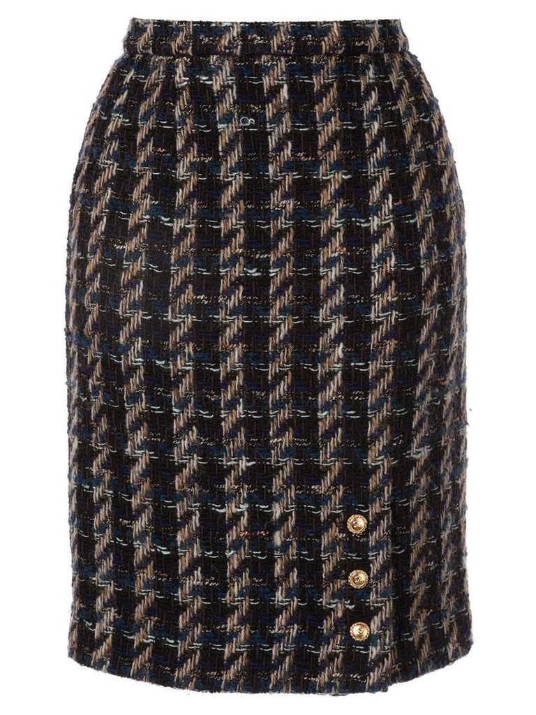 Chanel Pre-Owned tweed pencil skirt - Black