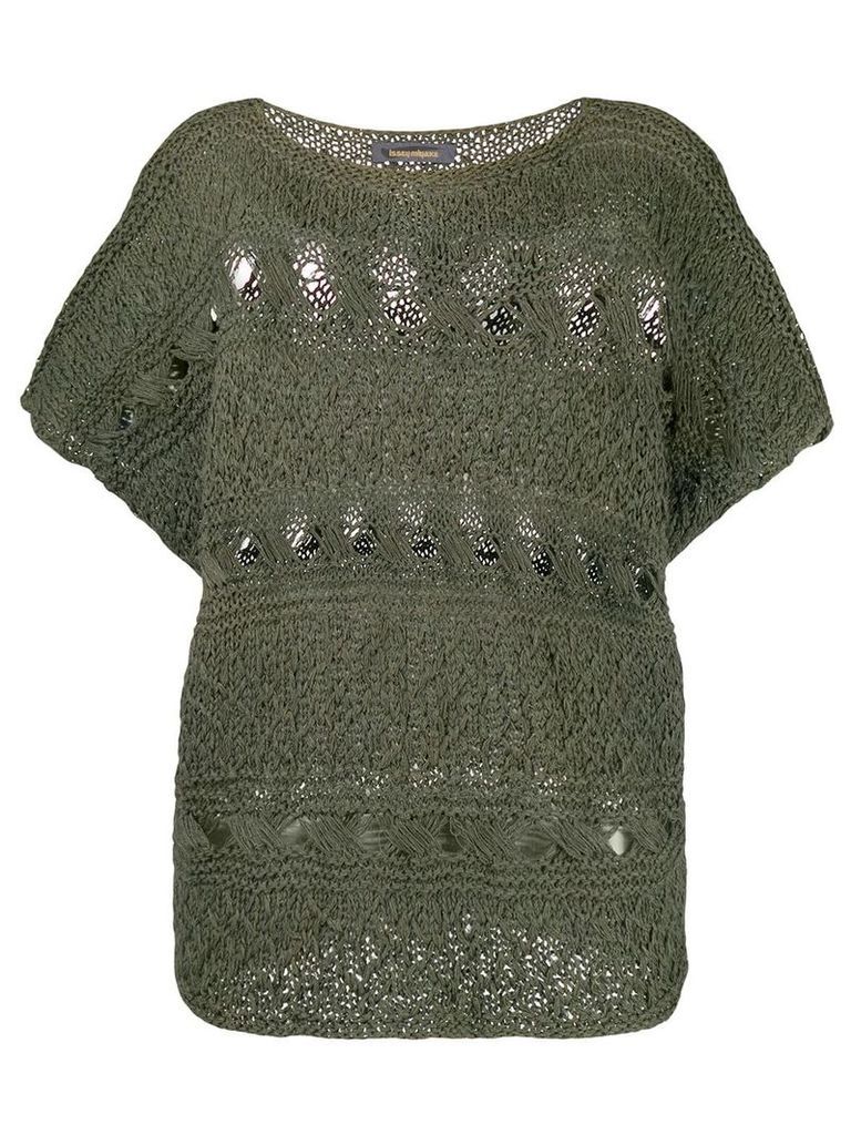 Issey Miyake Pre-Owned open knit blouse - Green