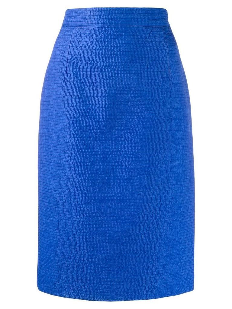 Gianfranco Ferré Pre-Owned 1980s seersucker skirt - Blue