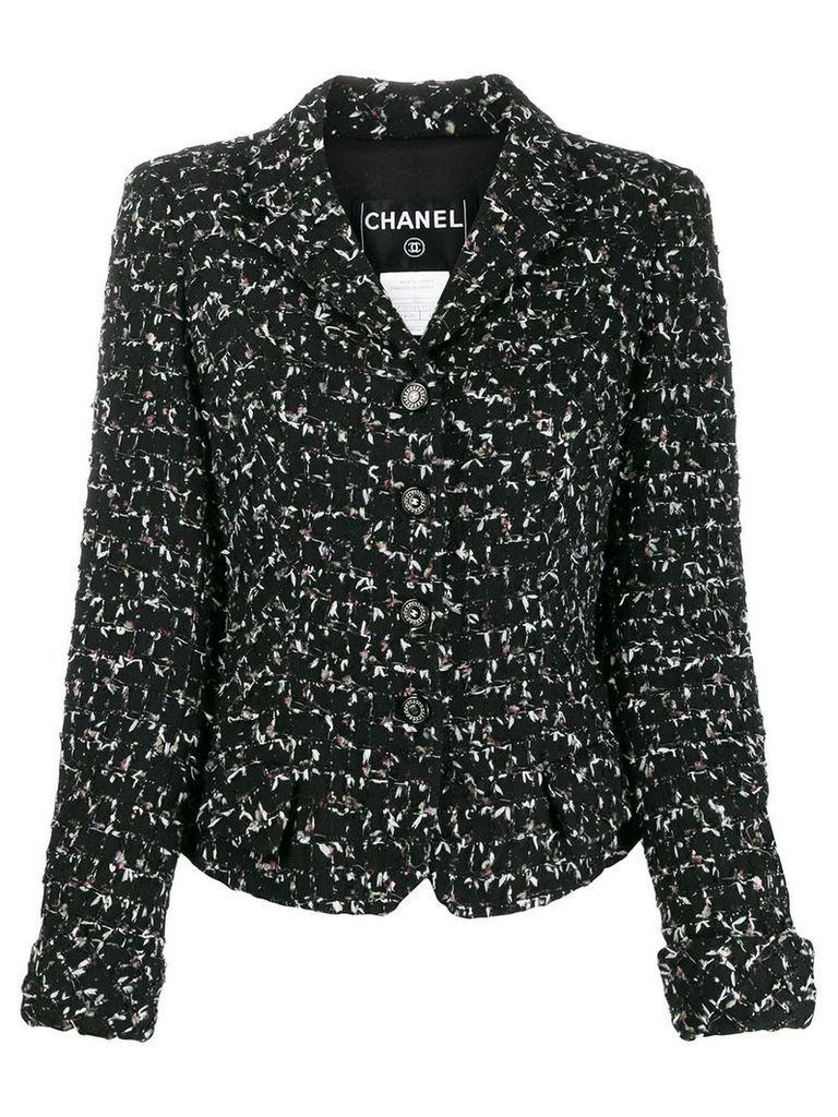 Chanel Pre-Owned 2006 textured slim jacket - Black