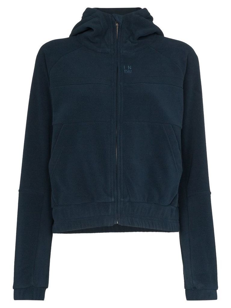 LNDR Ember zipped fleece hoodie - Blue