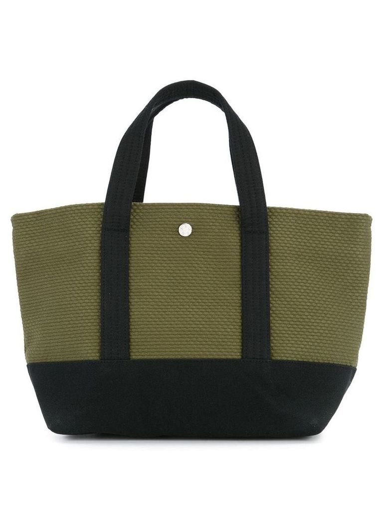 Cabas knit style small tote bag - Green