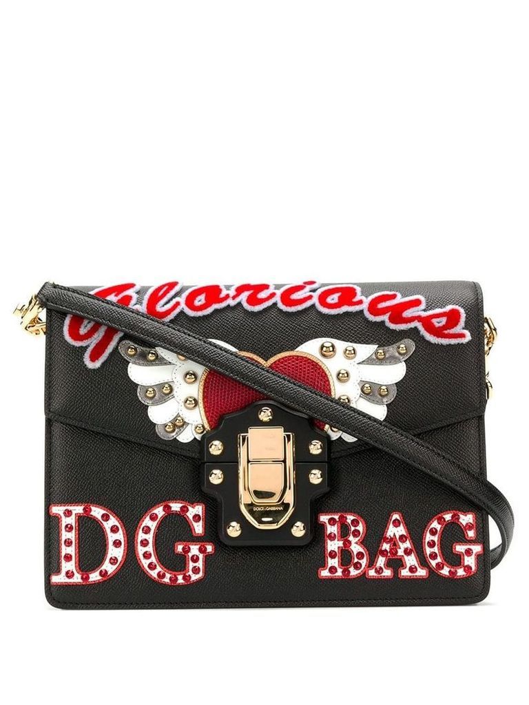 Dolce & Gabbana Lucia embellished shoulder bag - Black