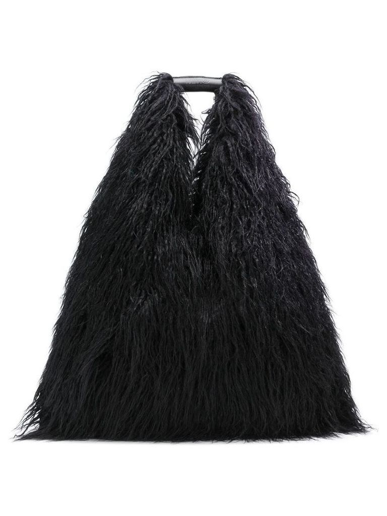 MM6 Maison Margiela faux-fur shoulder bag - Black