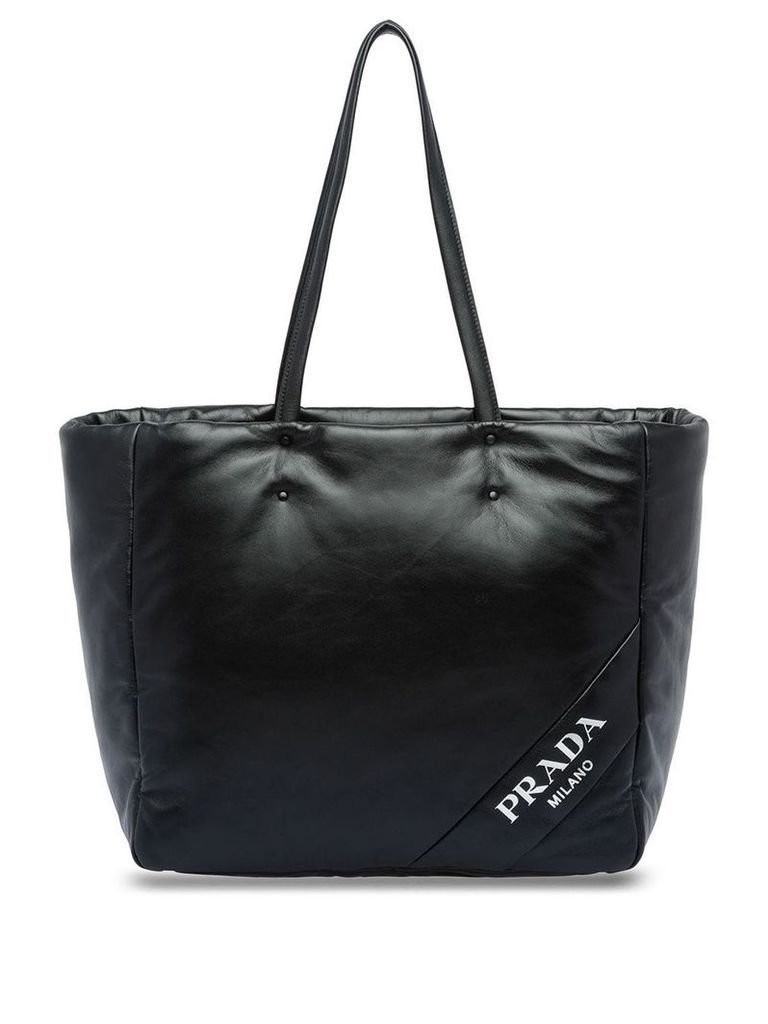 Prada logo shopping bag - Black