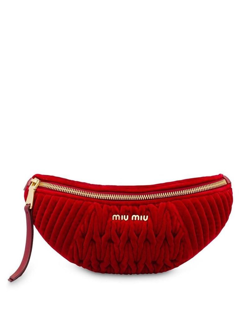 Miu Miu Matelassé belt bag - Red