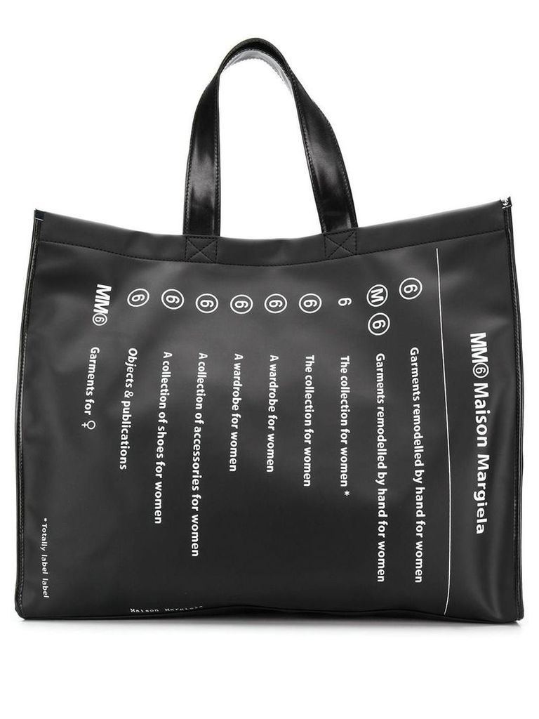 MM6 Maison Margiela classic brand shopper bag - Black