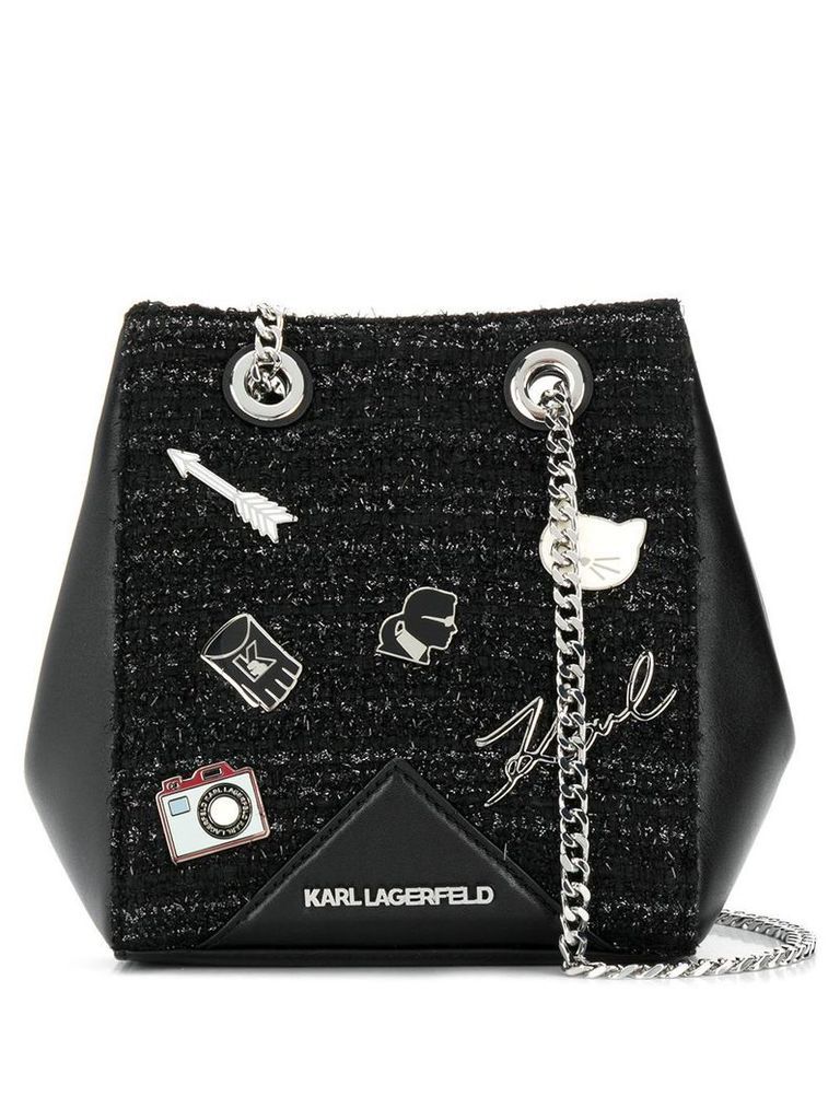 Karl Lagerfeld K/Klassik Pins bucket bag - Black