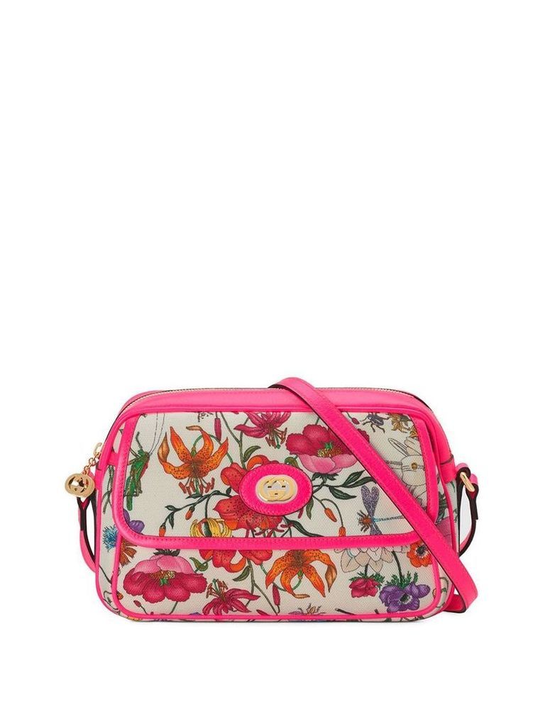 Gucci Small Flora Shoulder Bag - PINK