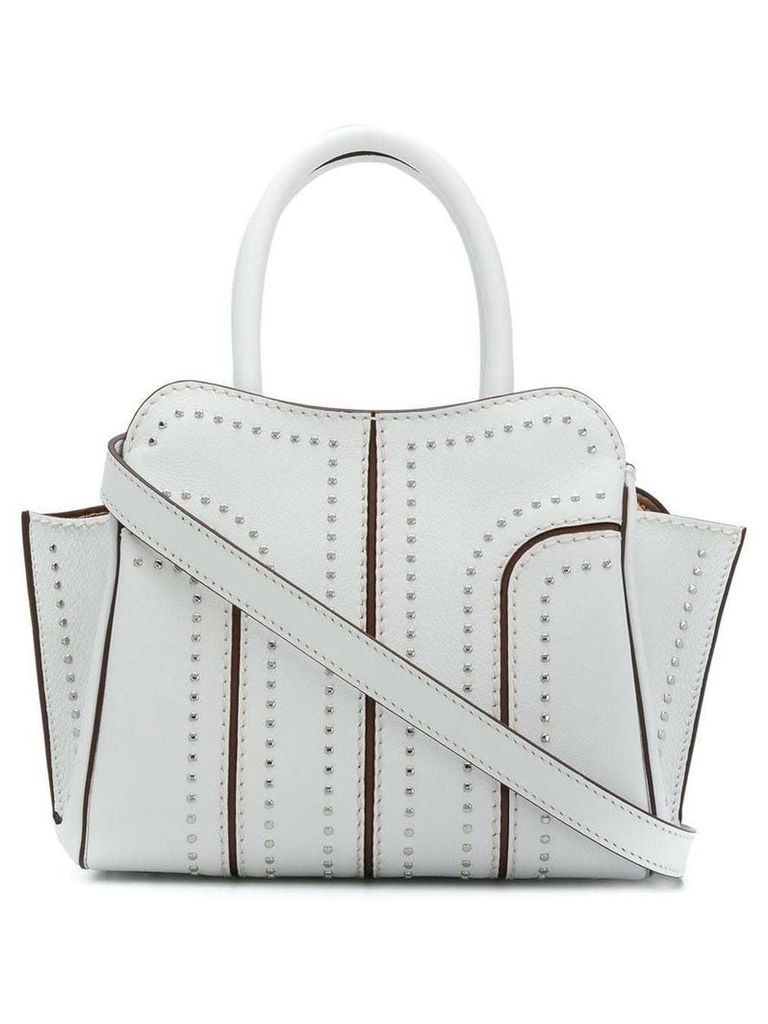 Tod's Sella studded tote - White