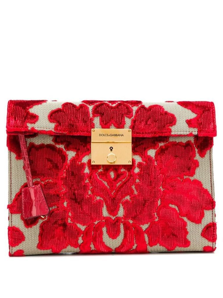 Dolce & Gabbana brocade clutch - Red