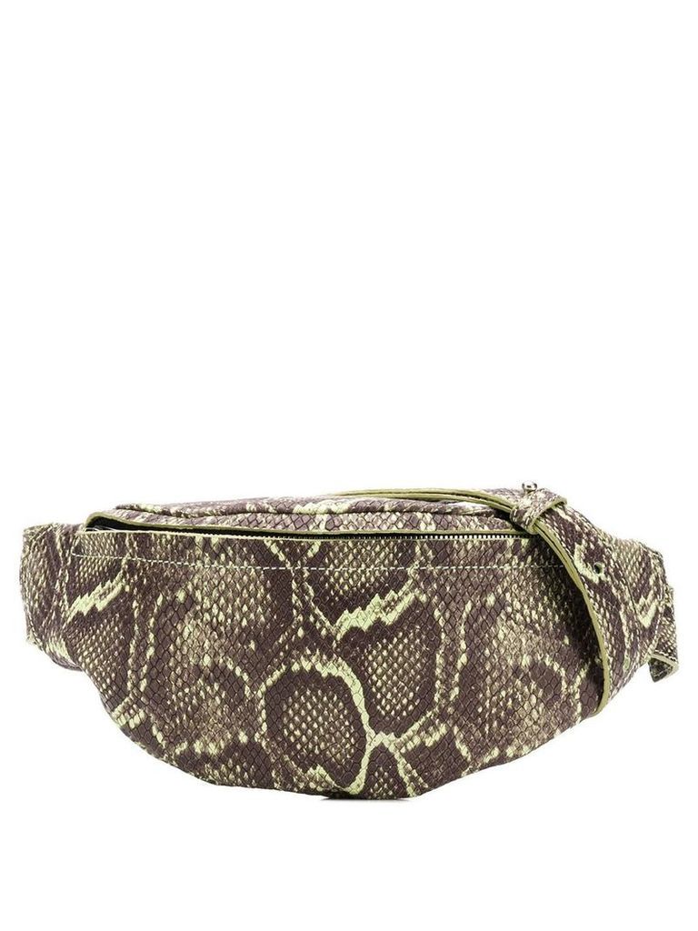 Manokhi snake print belt bag - Green