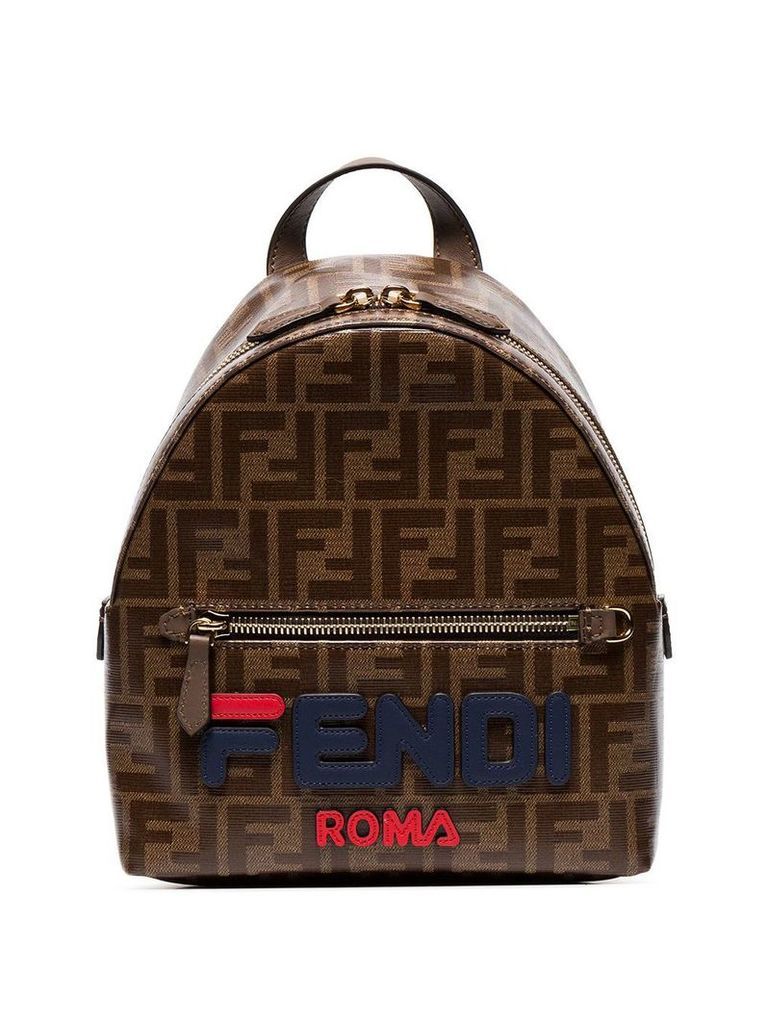 Fendi light brown FendiMania mini backpack - NEUTRALS