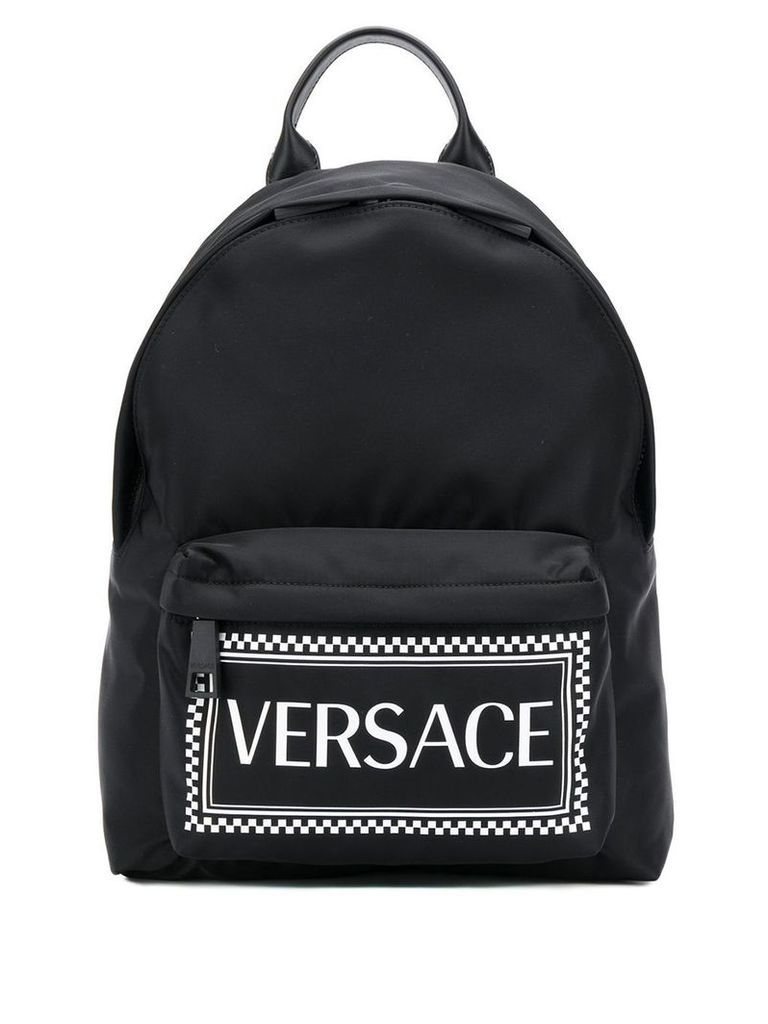 Versace logo backpack - Black