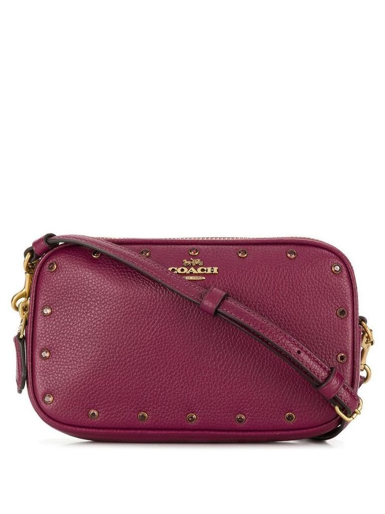 Coach Crossbody clutch with rainbow rivets - Red
