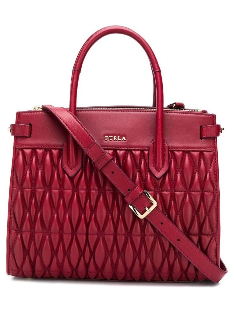 Furla medium Pin quilted tote - Red