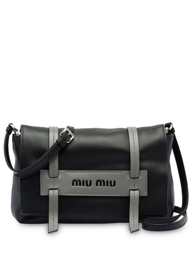 Miu Miu Grace Lux leather shoulder bag - Black