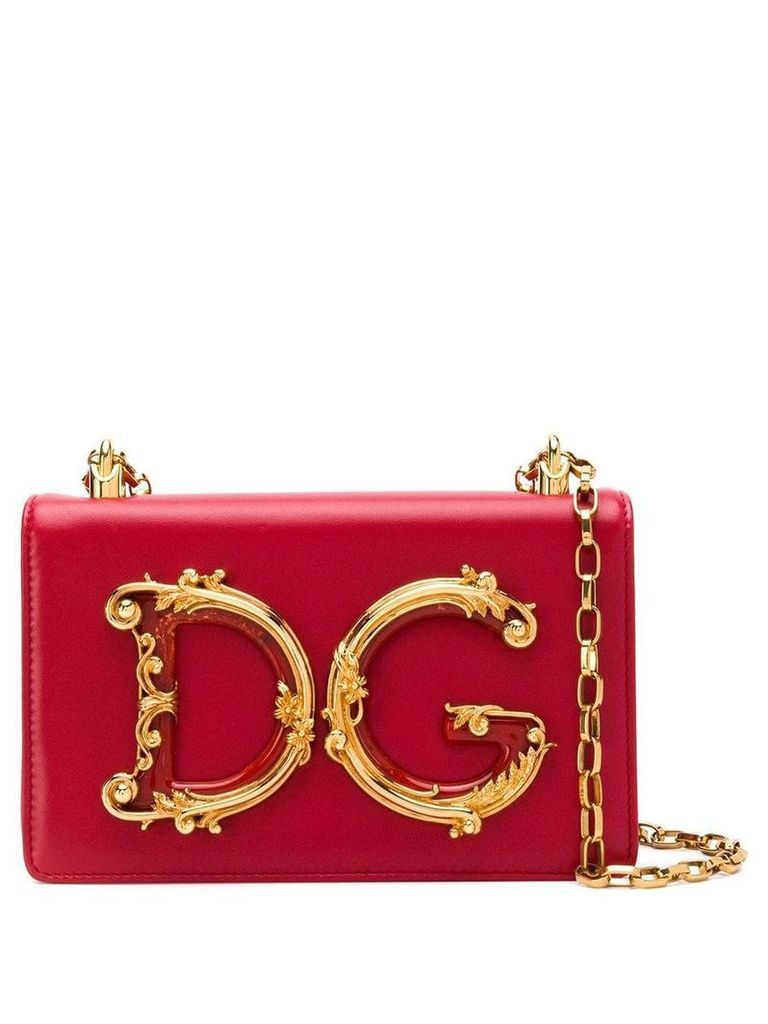 Dolce & Gabbana foldover logo shoulder bag - Red