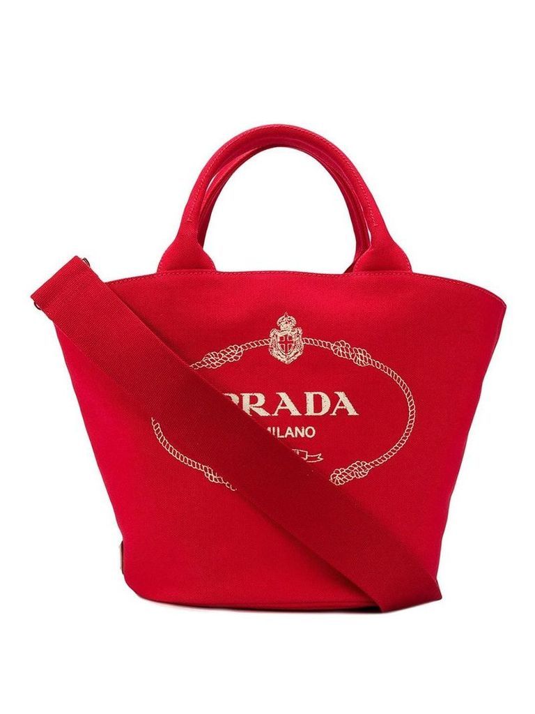 Prada vintage logo shopper bag - Red