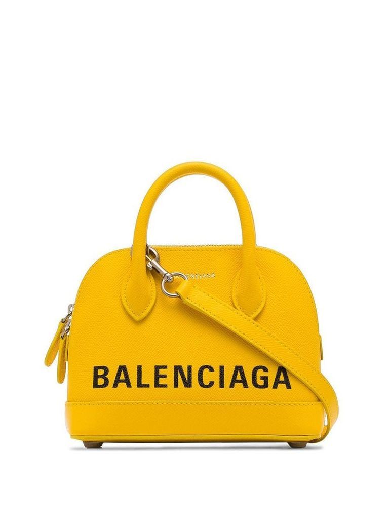 Balenciaga canary yellow Ville XXS leather cross body bag