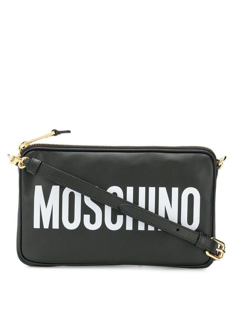 Moschino logo cross body bag - Black