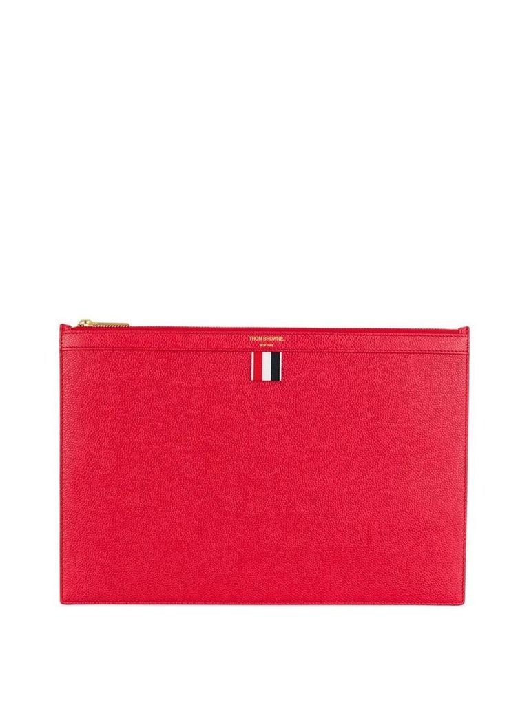 Thom Browne zipped document holder - Red