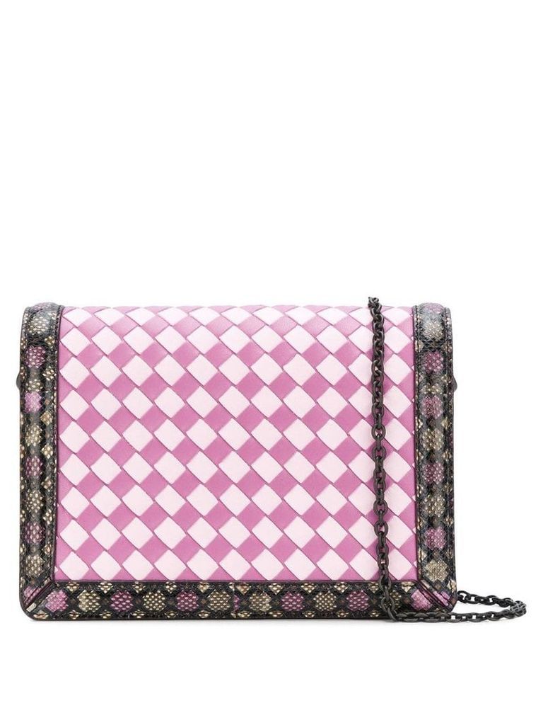 Bottega Veneta multicolour Intrecciato nappa mini montebello - PINK